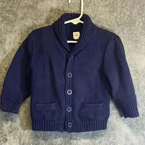 Baby Gap‎ button down navy sweater cardigan size 18-24 months